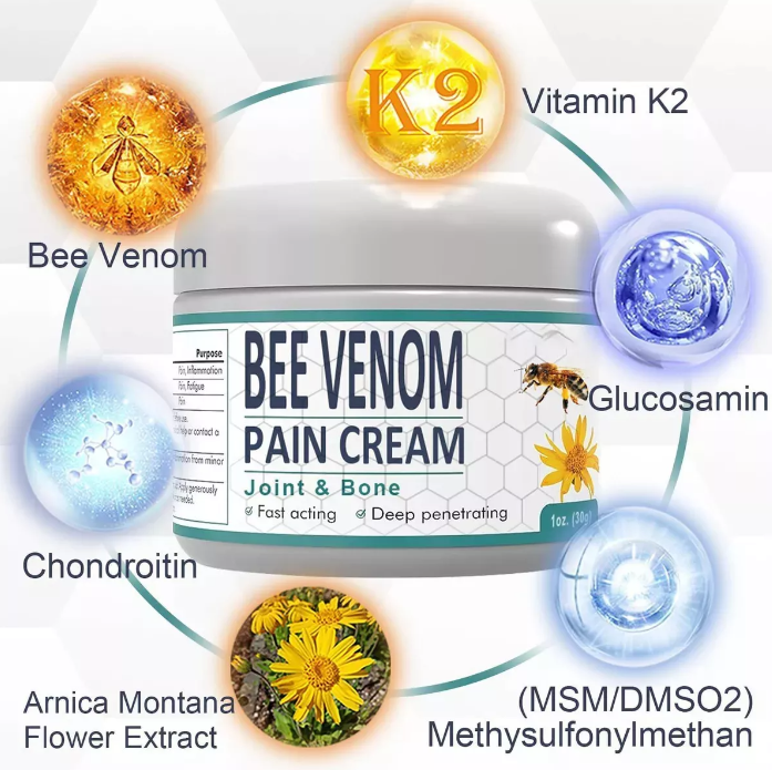 Bee Venom - crema con veneno de abeja para alivio de dolor articular, artritis y muscular