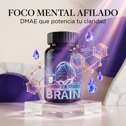 Memory Mood Brain — Cápsulas con Bacopa y DMAE para Memoria, Foco y Bienestar