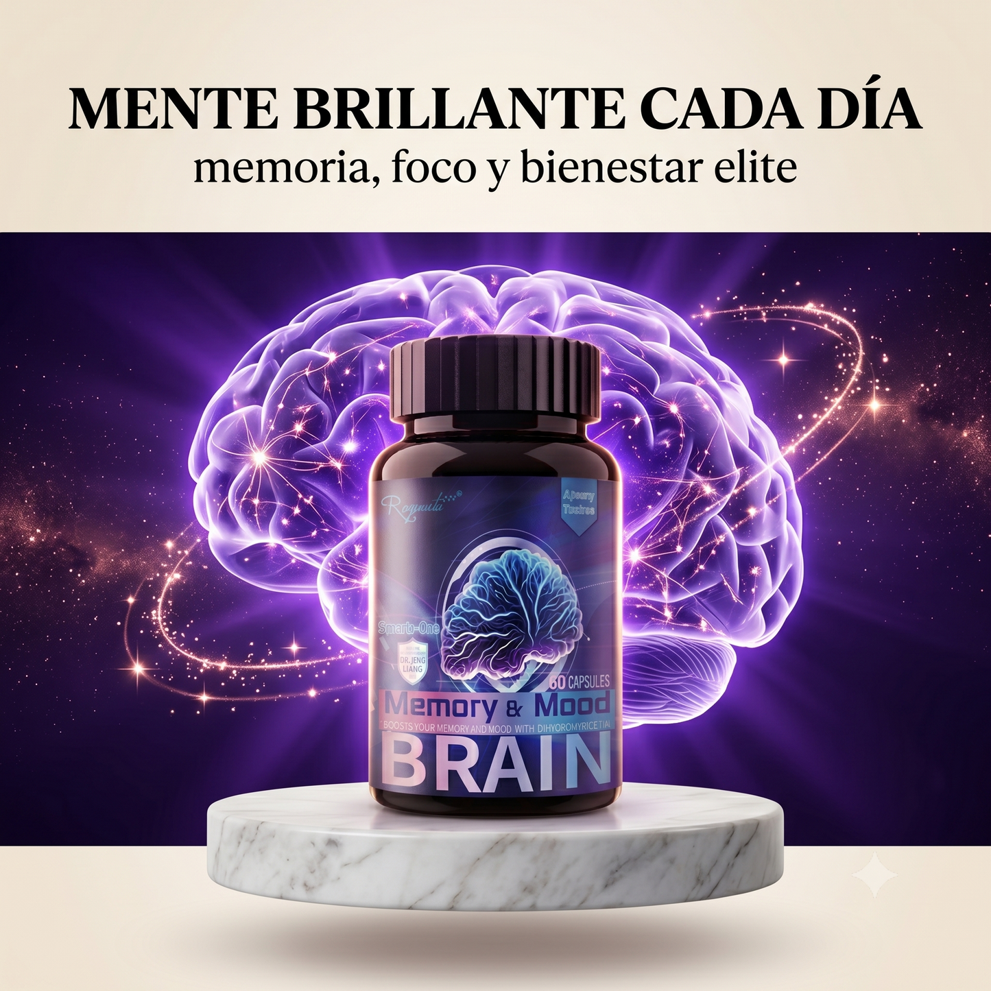 Memory Mood Brain — Cápsulas con Bacopa y DMAE para Memoria, Foco y Bienestar