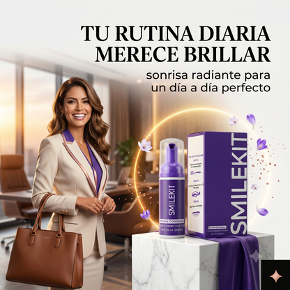 Smilekit V34 — Espuma Morada Blanqueadora Dental · Dientes Blancos al Instante